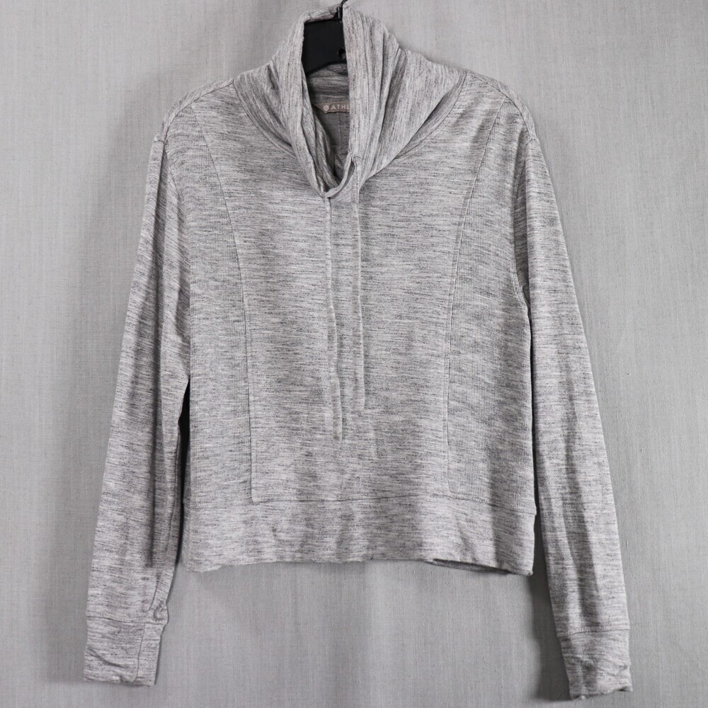 ATHLETA Heather Gray Coaster Cowl Neck Pullover Sweater Women’s Small Soft Modal